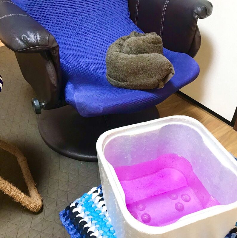 足湯でマッタリ